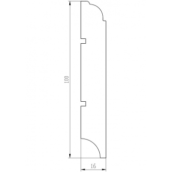 Listwa przypodłogowa MDF Toskania 16x100x2440 mm - Lagrus