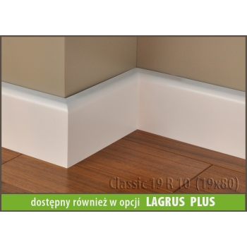 Listwa lakierowana MDF Classic 19R10+ wilgocioodporna - biały półmat - Lagrus