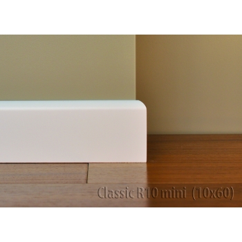 Listwa lakierowana MDF Classic R10 mini (wilgocioodporna) - biały półmat - Lagrus