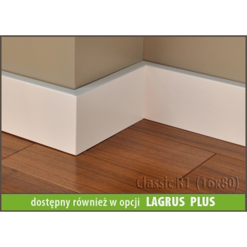 Listwa lakierowana MDF Classic R1+ wilgocioodporna - biały półmat - Lagrus