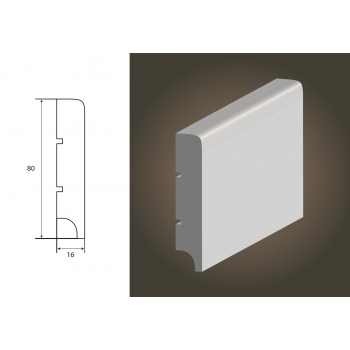 Listwa lakierowana MDF Classic R5 - biały półmat - Lagrus