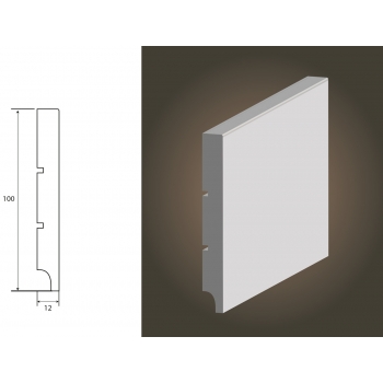 Listwa przypodłogowa MDF Slim 100 - 12x100x2440 mm - Lagrus