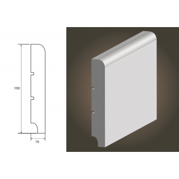 Listwa przypodłogowa MDF Standard 100 R10 - 16x100x2440 mm - Lagrus